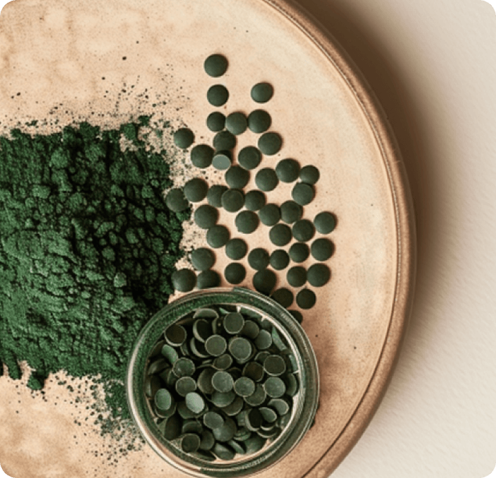 Chlorella, spirulina for heavy metal detoxification