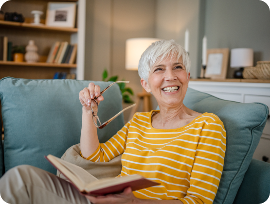 Woman reading a book, creatine and cognitive function