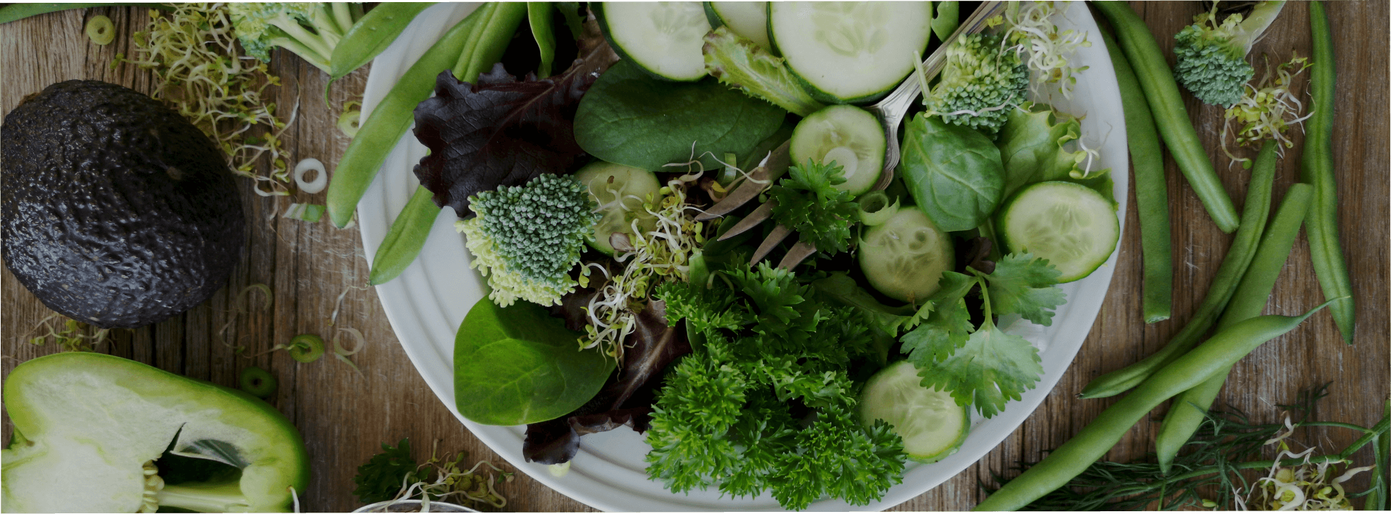 Vegane Ernährung, MITOcare, Schüssel, Salat, Avocado, Mikronährstoffe