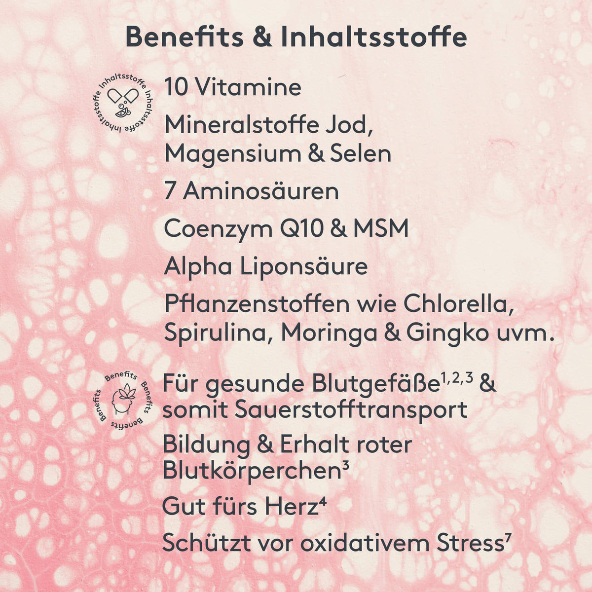 Benefits und Inhaltstoffe MITOcare Vestibulocochlea